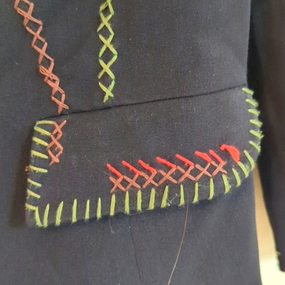 Raw 7 Vintage Applique Cropped Jacket M - Picture 5 of 16